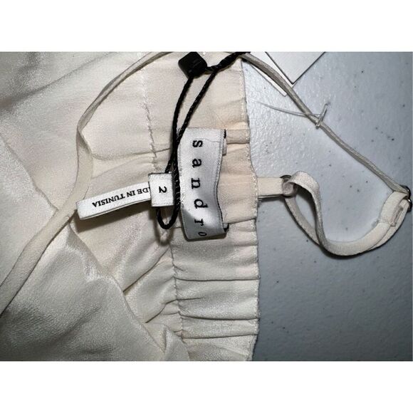 SANDRO Silk Colourblock Dress Size 2 Small NWT Retail $410 - Picture 5 of 12